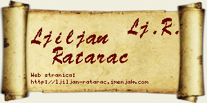 Ljiljan Ratarac vizit kartica